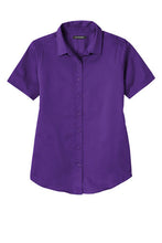 Load image into Gallery viewer, Port Authority Ladies Short Sleeve SuperPro React Twill Shirt
